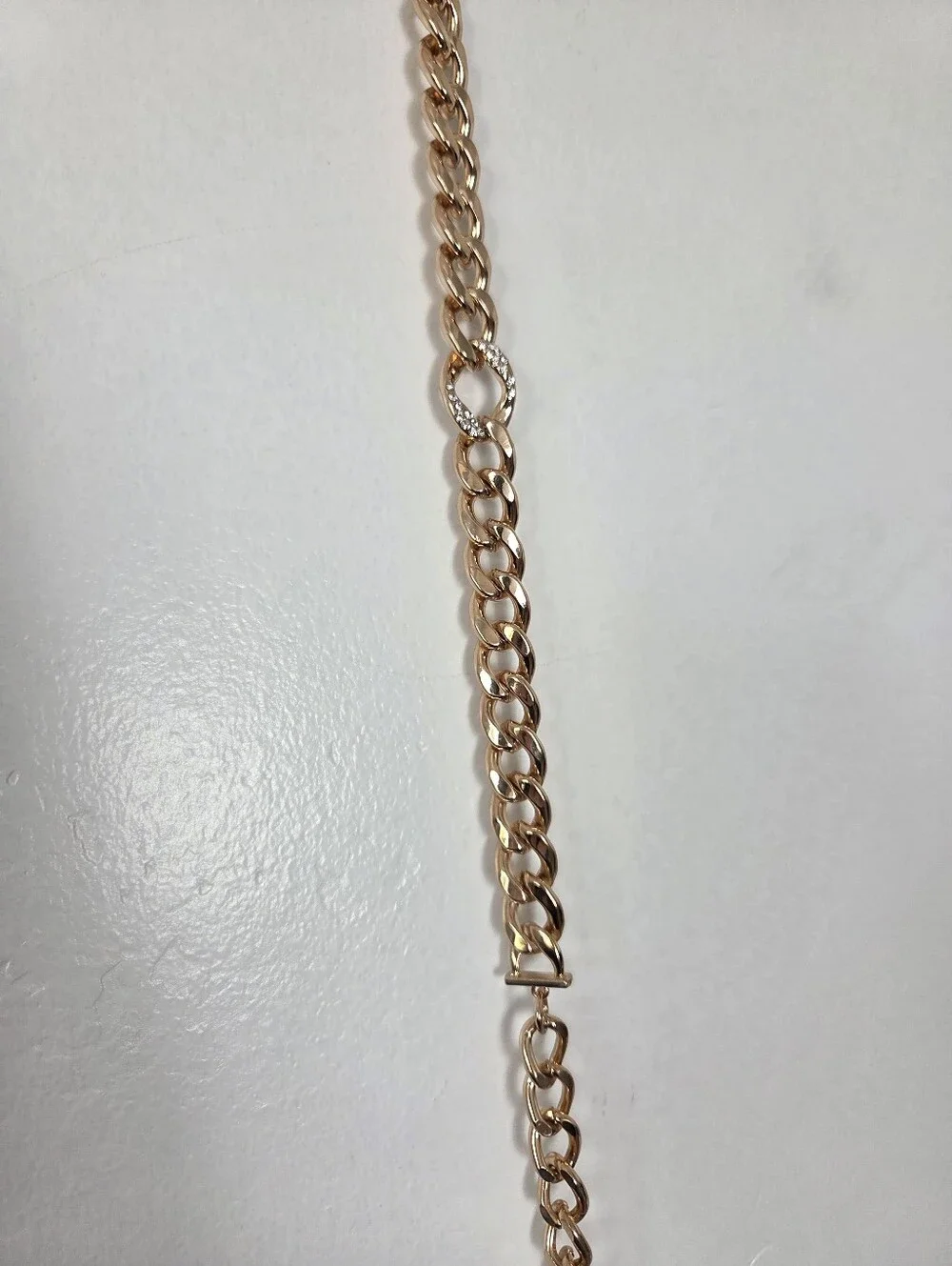 NEW Vince Camuto Gold Metal Chain Hook Belt Purse Strap Tassle Boho Indie M/L